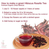 Lamoone Premium Organic Dried Hibiscus Roselle Flowers Herbal Tea organically grown in Thailand 100g (3.52oz)