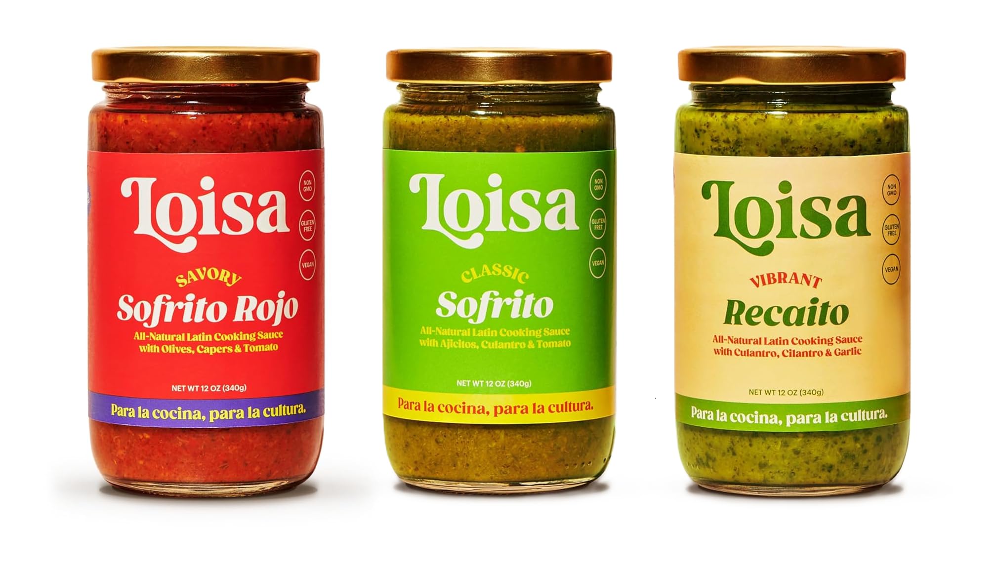 Loisa Sofrito Cooking Sauce, Non-GMO, No-MSG, No Preservatives, No Artificial Coloring, No Artificial Flavors, Vegan, Pure Latin Flavor (Sofrito