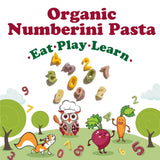 Food to Live Organic Numberini Pasta - Eat. Play. Learn, 8.8 oz (Pack of 1) - Multicolor Italian Fun Kid's Pasta, Made with Roots and Vegetables