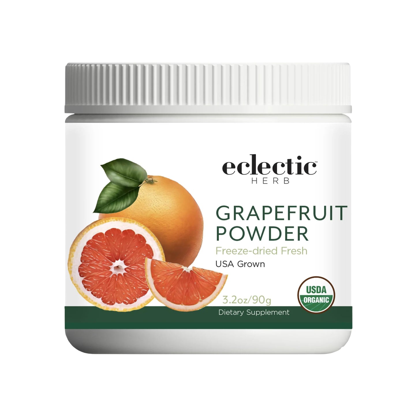 Eclectic Herb - Organic Grapefruit Powder Supplement | Vitamin, Mineral + Phytonutrient Support | Nutritional Drink Mix + Vitamin Powder | USDA
