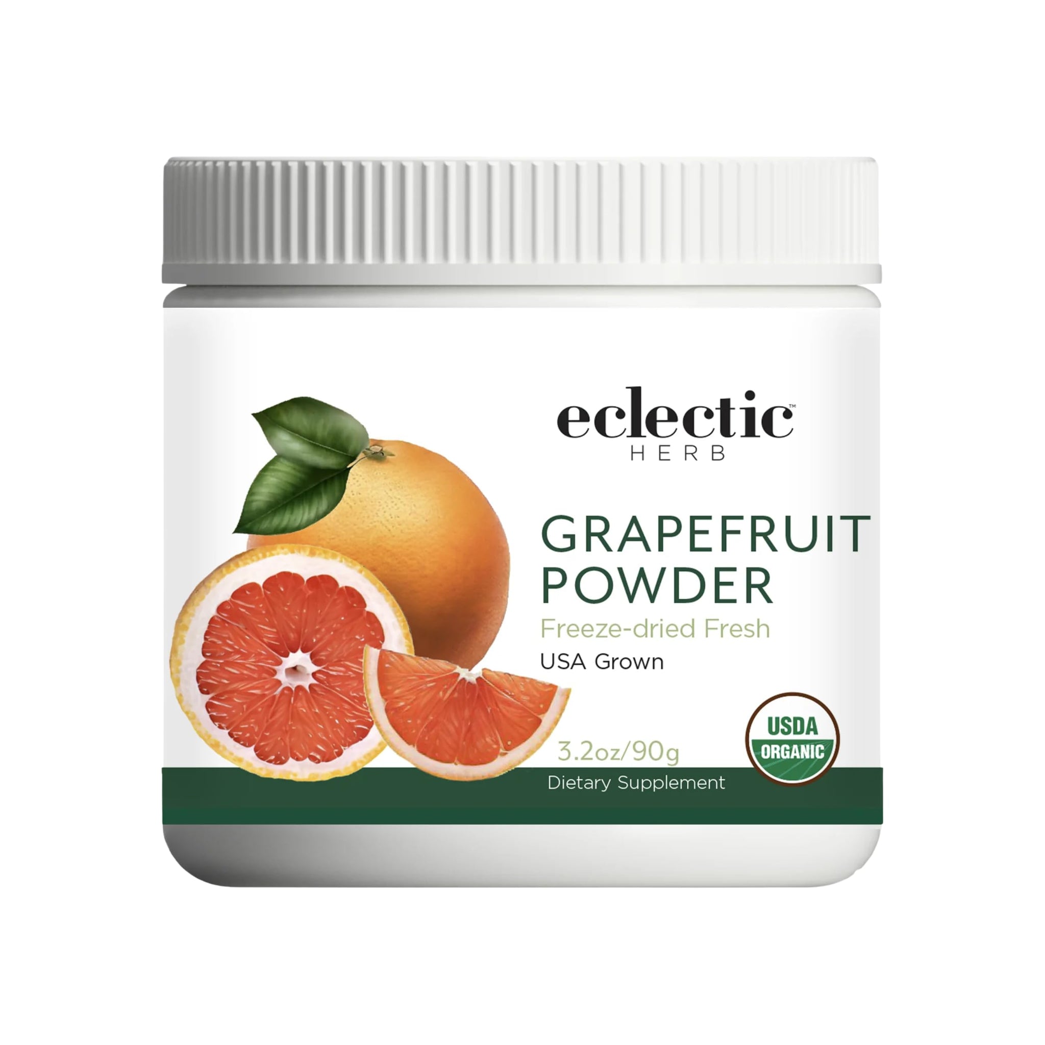 Eclectic Herb - Organic Grapefruit Powder Supplement | Vitamin, Mineral + Phytonutrient Support | Nutritional Drink Mix + Vitamin Powder | USDA