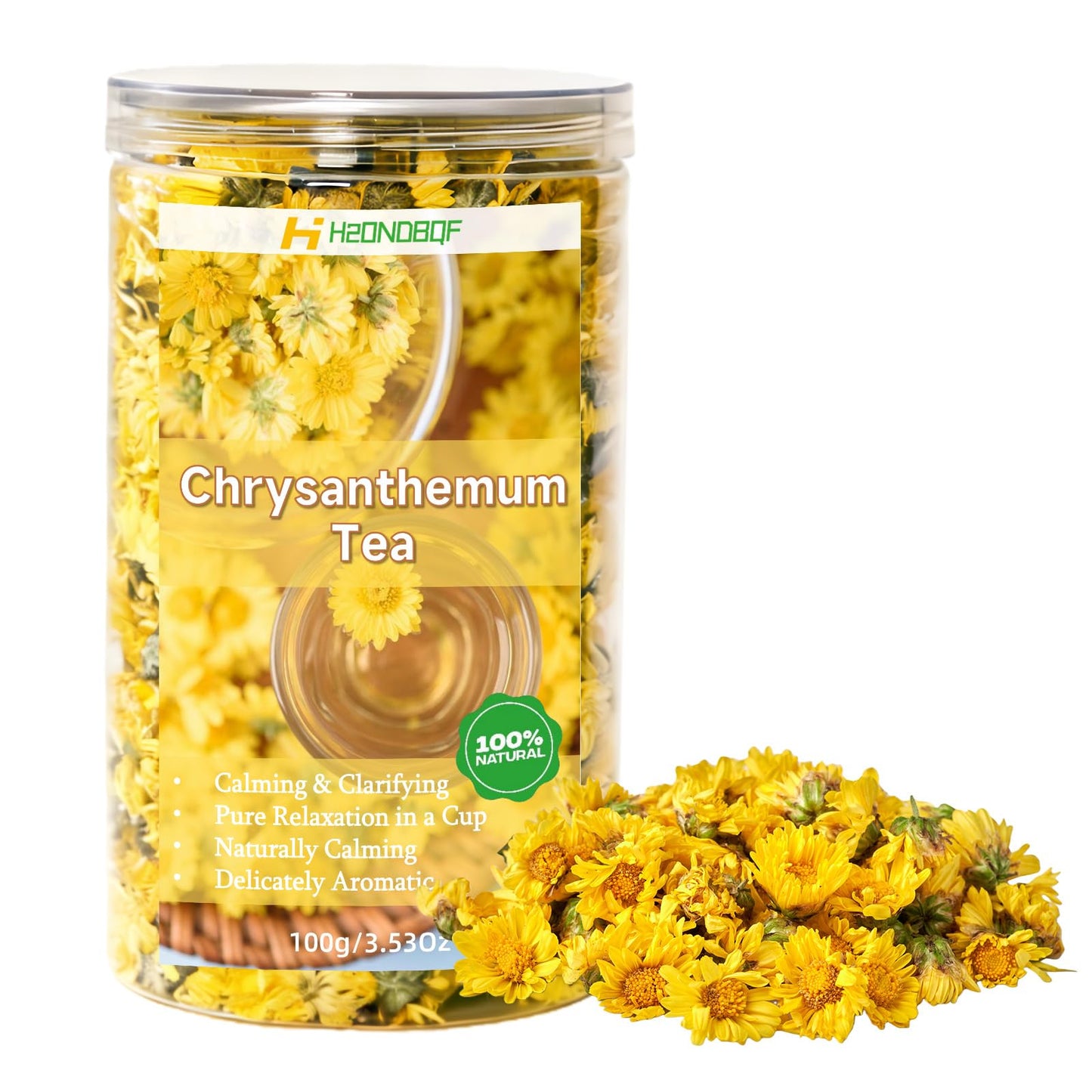 Dried Chrysanthemum Tea, Premium Juhua Flower Herbal Tea Loose Leaf, No Sugar No Gluten Pure Dried Chrysanthemum Flower, for Promote Relaxation