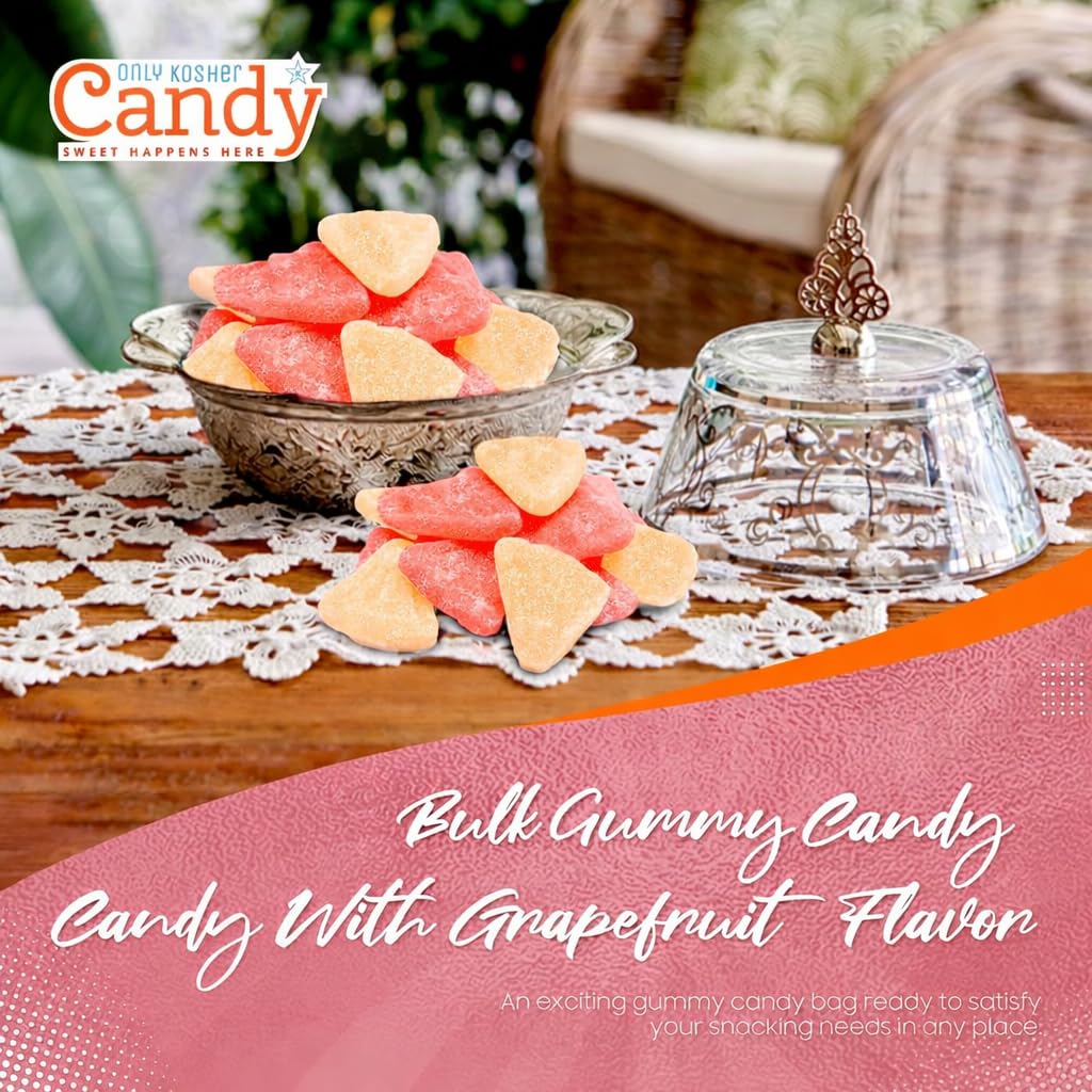 Only Kosher Candy Bulk Gummy Candy Grapefruit Flavor, Kosher Certified, 2 Pounds Pack