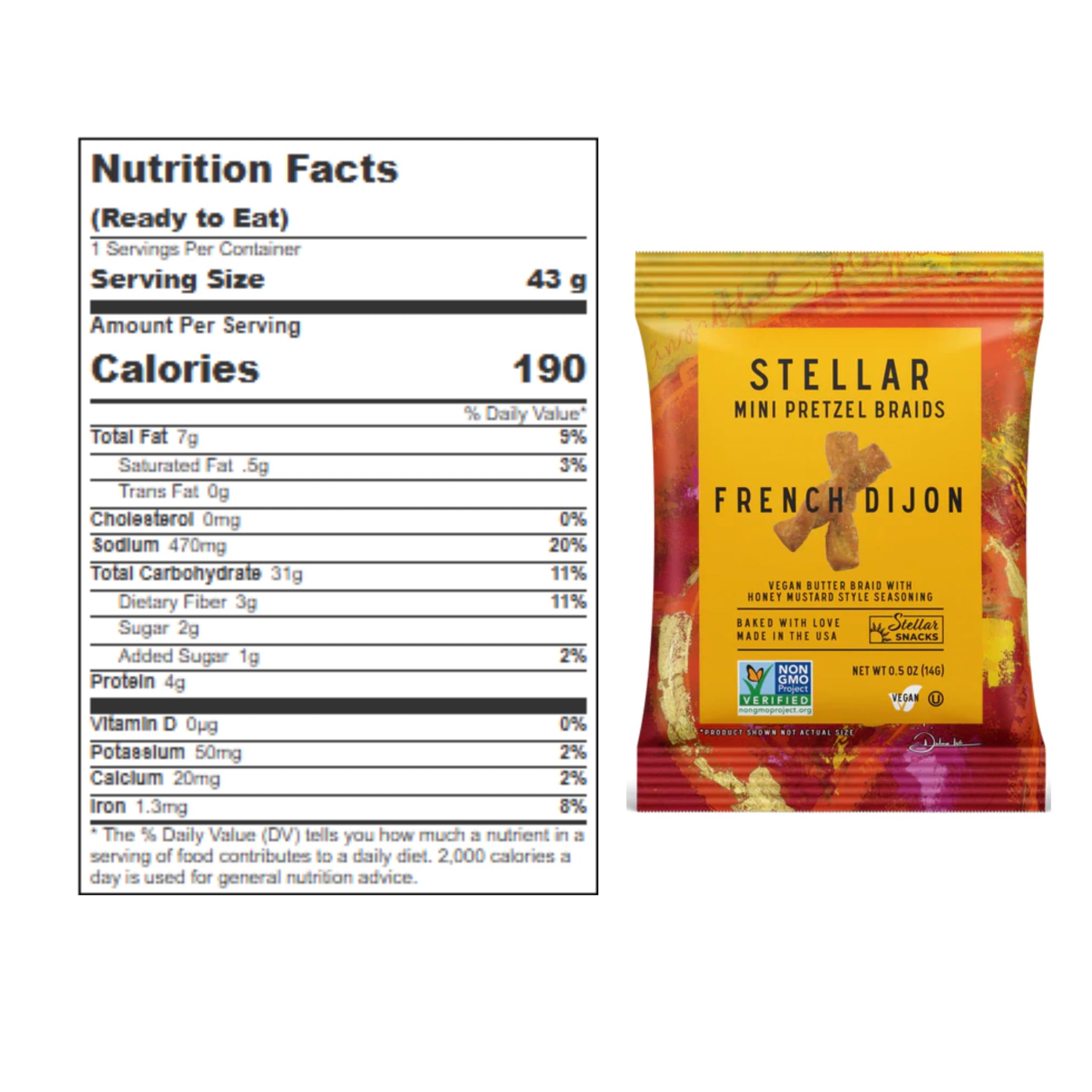 Stellar Snacks Mini Pretzel Braids, 4 Flavor Variety Pack, 1.5 Oz 24 Packs (6 Count x 4 Flavors), Gourmet Pretzel Sticks, Vegan, Kosher, Non GMO