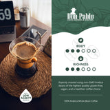 Don Pablo Colombian Decaf - Swiss Water Process Decaffeinated - Medium-Dark Roast Gourmet Coffee - 100% Arabica Whole Bean, Non-GMO, Low Acidity, 907g