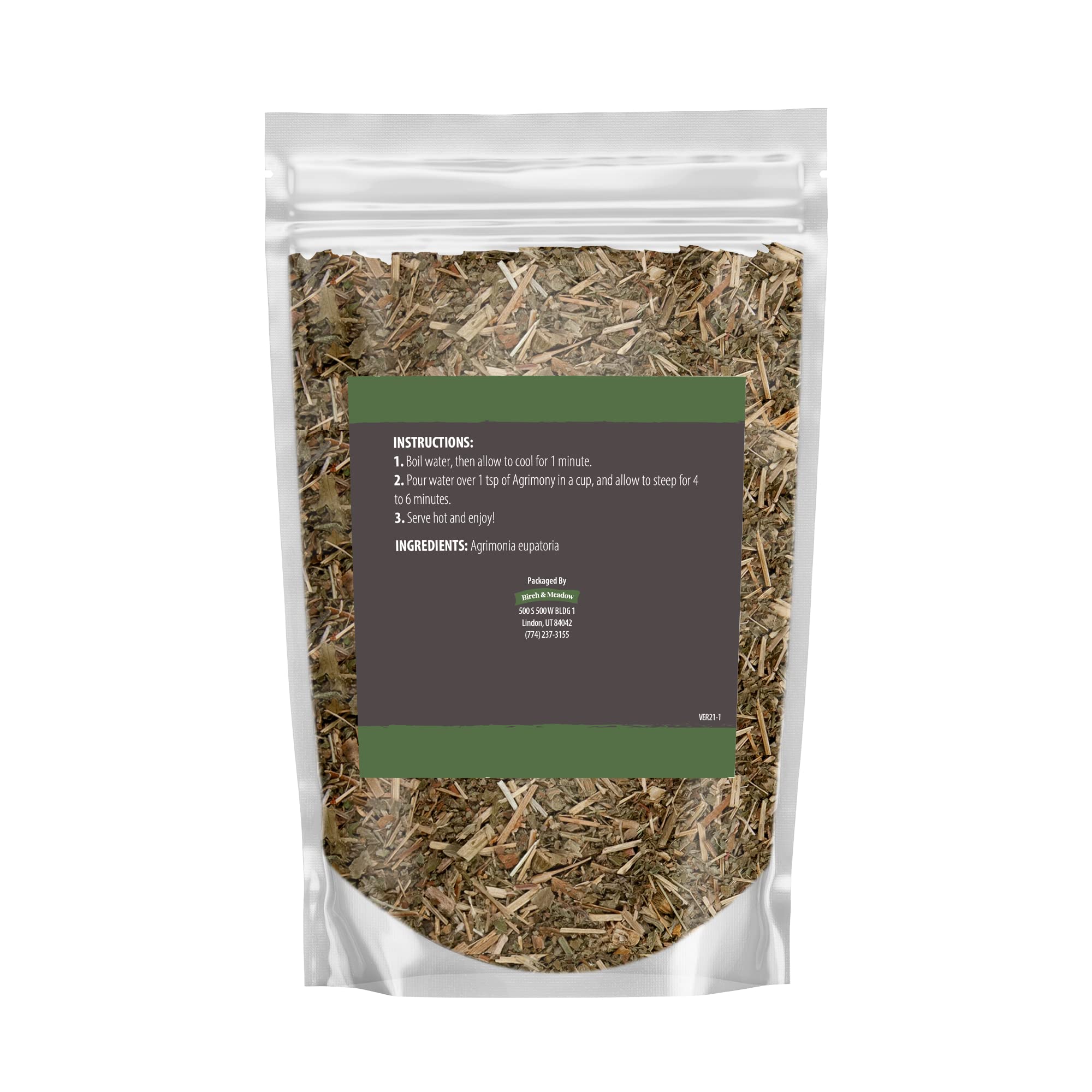 Birch & Meadow 8 oz of Agrimony Raw Herb, No Additives, Herbal Tea