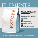 Intazza Whole Bean Coffee, Elements, Medium Roast Coffee Beans, South America Sourced, Expressive And Sweet Notes, Balanced Body And Acidity