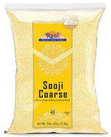 Rani Sooji Coarse (Farina, Suji, Rava, Rawa, Wheat Semolina) Flour 32oz (2lbs) 908g ~ All Natural | Vegan | NON-GMO | Indian Origin