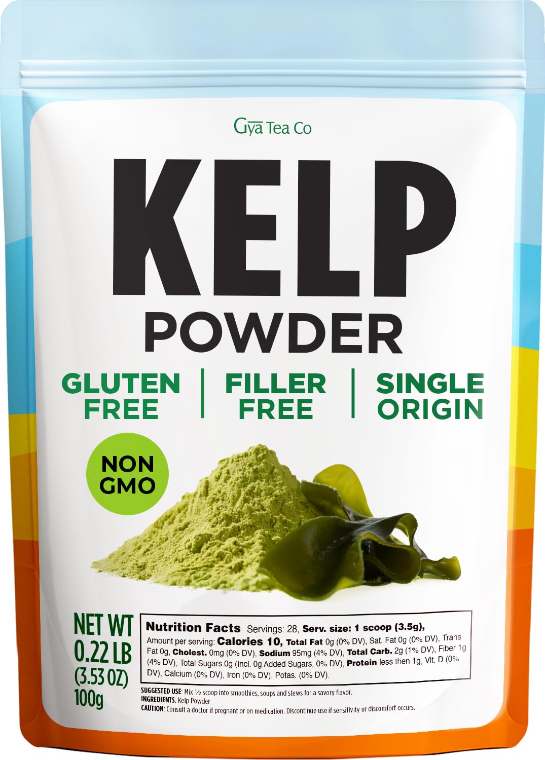 Kelp Powder 0.22 LB (28 Servings) - Pure Dried Superfood, Easy Mix, Sugar Free - Antioxidant Rich for Smoothies, Baking & Drinks - Non-GMO Gluten-Free