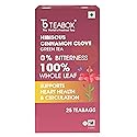 Teabox Premium Darjeeling Green Tea With Dried Hibiscus | 100% Whole Leaf & 0% Bitterness | Green Tea From The Himalayas | 25 Tea Bags (Low Caffeine)