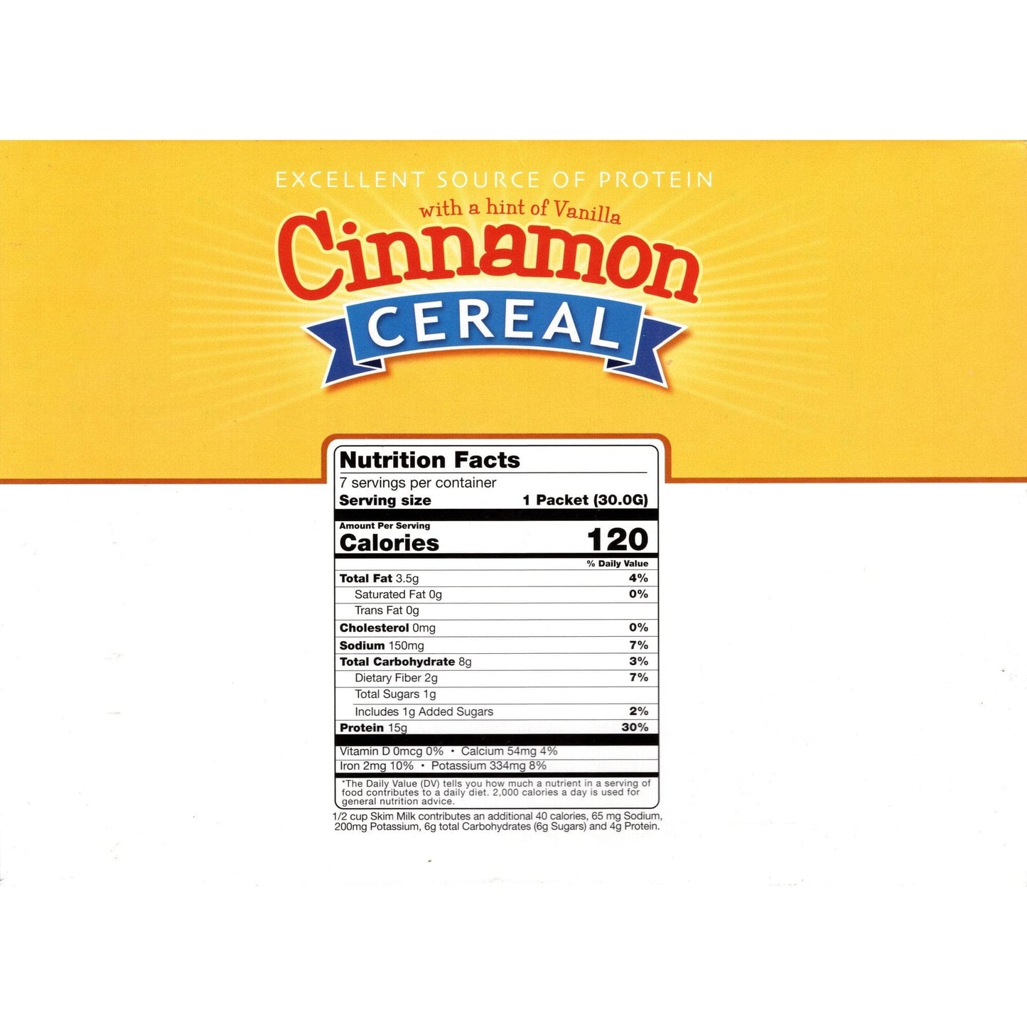 HealthSmart High Protein Cinnamon Cereal, 15g Protein, Low Calorie, Low Sugar, Low Fat, No Gluten Ingredients, KETO Diet Friendly, Ideal Protein