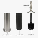 Indecor Home Metal Toilet Bowl Brush with Holder Premium Bathroom Cleaning Set Rustproof Hygienic Durable Elegant Finish