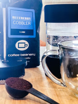 Blueberry Cobbler Flavored Coffee, Specialty Arabica Coffee, Medium Roast, 12 ounce, Whole Bean