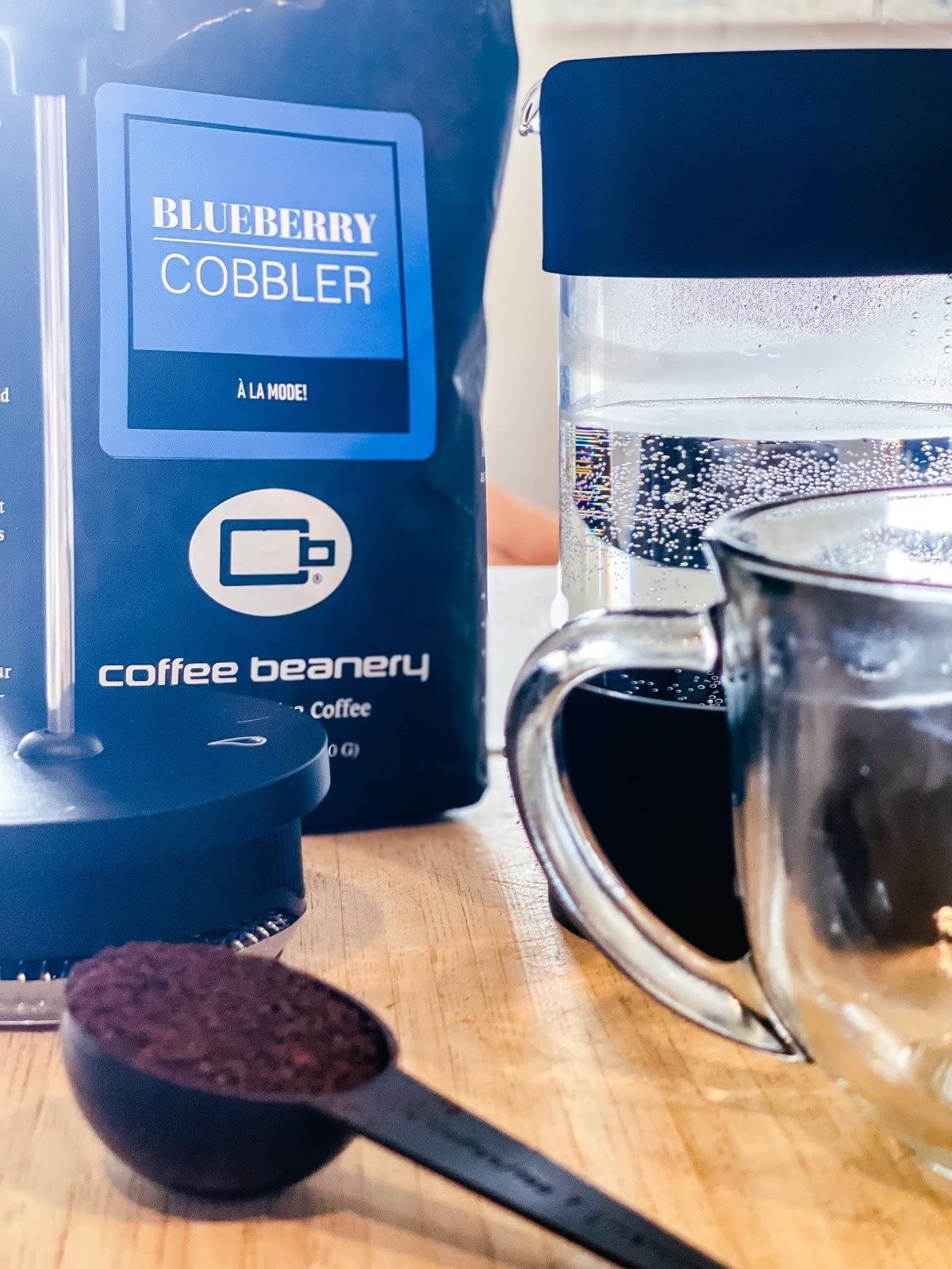 Blueberry Cobbler Flavored Coffee, Specialty Arabica Coffee, Medium Roast, 12 ounce, Whole Bean