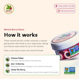 Nature's Wild Berry Miracle Berry Halves | 30 Freeze Dried Flavor Tripping Halves | Turns Sour Sweet | Hermetically Sealed Metal Tin | 100% Plastic
