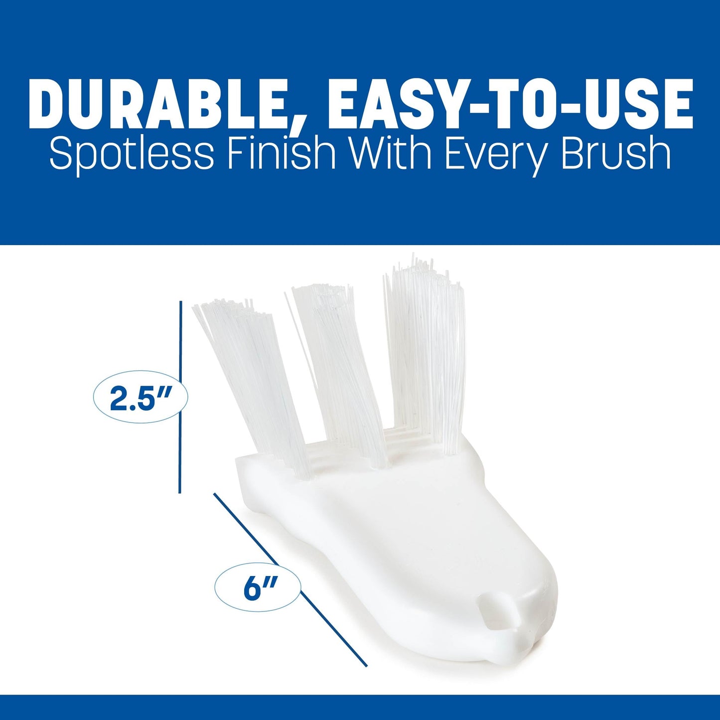Carlisle FoodService Products 4052900 Lettuce, Fry, and Onion Cutter Brush, Nylon Bristles, 2-1/2" Length x 2-1/2" Width Brush, 6" Length