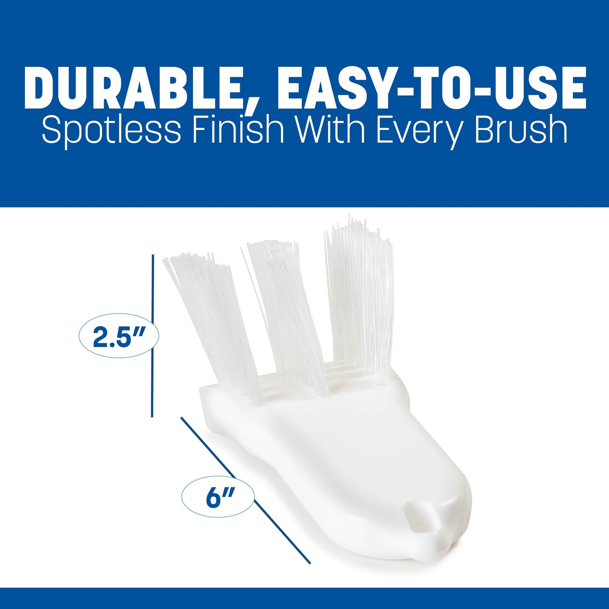 Carlisle FoodService Products 4052900 Lettuce, Fry, and Onion Cutter Brush, Nylon Bristles, 2-1/2" Length x 2-1/2" Width Brush, 6" Length