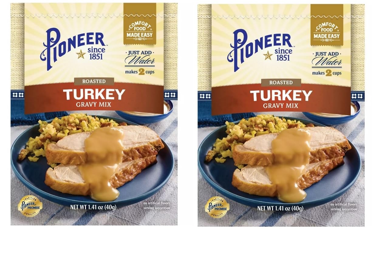 Pioneer Gravy & Seasoning Mixes - 2 packages (Roasted Turkey 1.41oz)