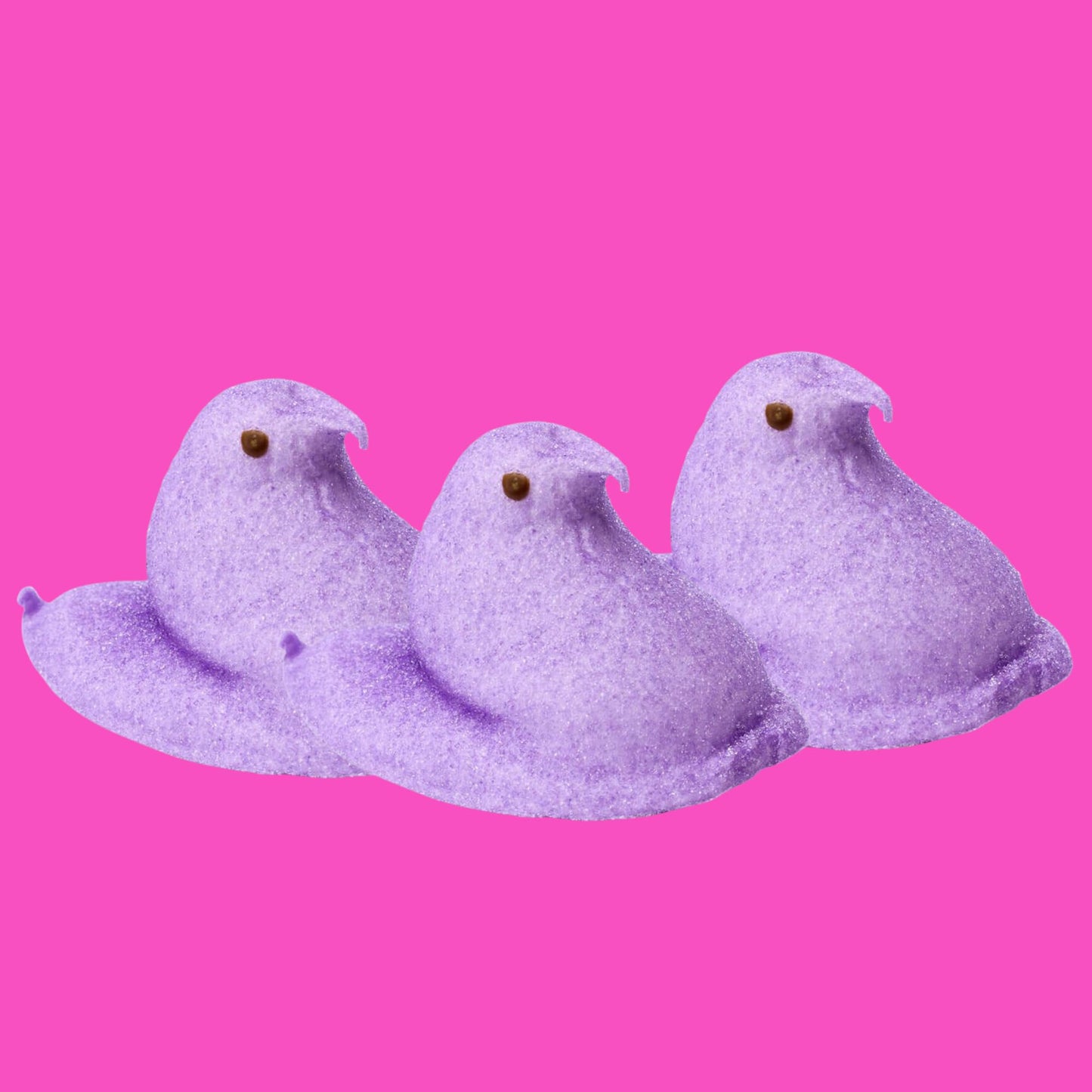 Sweetzo Peeps Chicks Marshmallows, Easter Basket Stuffers, 5 in Each Classic Candies, (Pack of 3) (Purple)