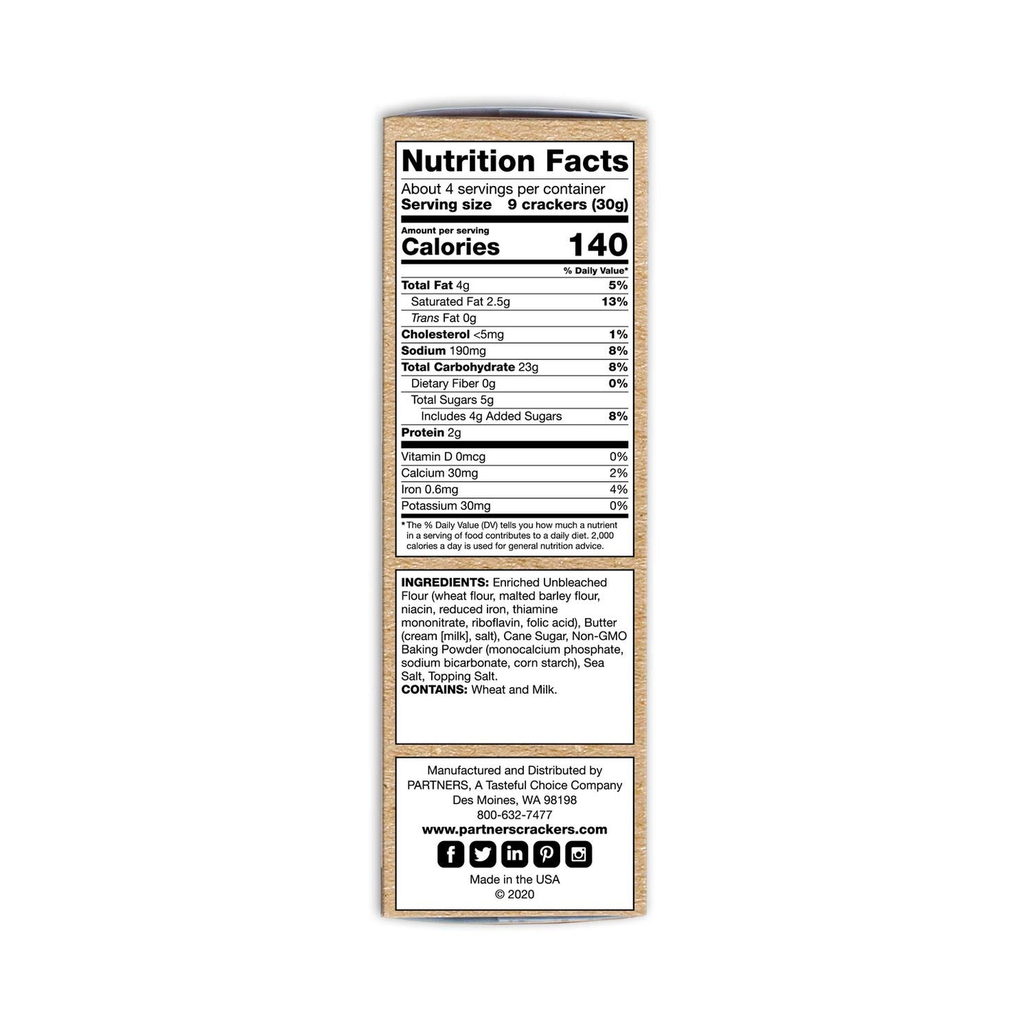 All-American Snack Crackers, Sweet Butter, 5 Ounce (Pack of 6), Made with Real Ingredients, Non-GMO, Kosher