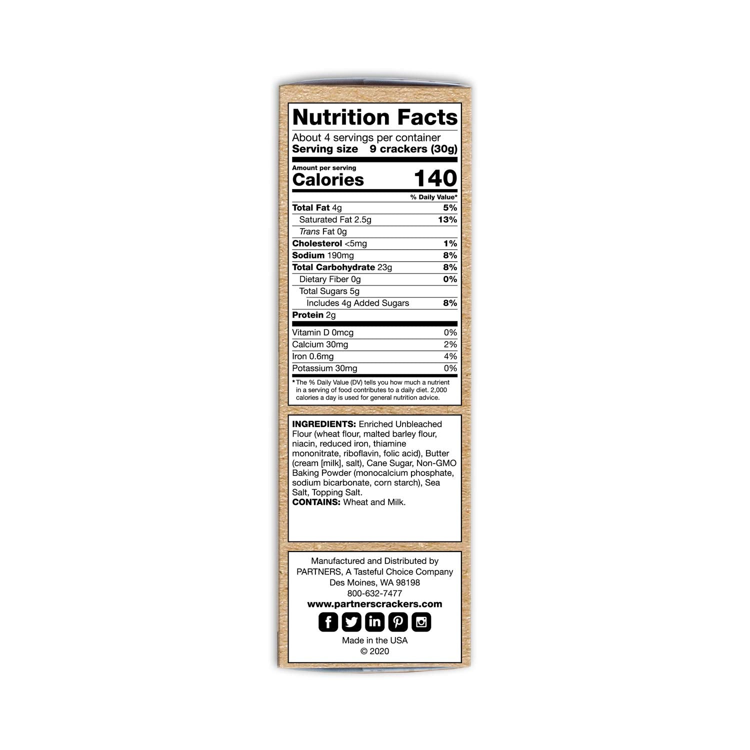 All-American Snack Crackers, Sweet Butter, 5 Ounce (Pack of 6), Made with Real Ingredients, Non-GMO, Kosher