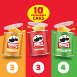 Pringles Potato Crisps Chips, Lunch Snacks, Variety Pack, 13.7oz Pack (10 Cans)