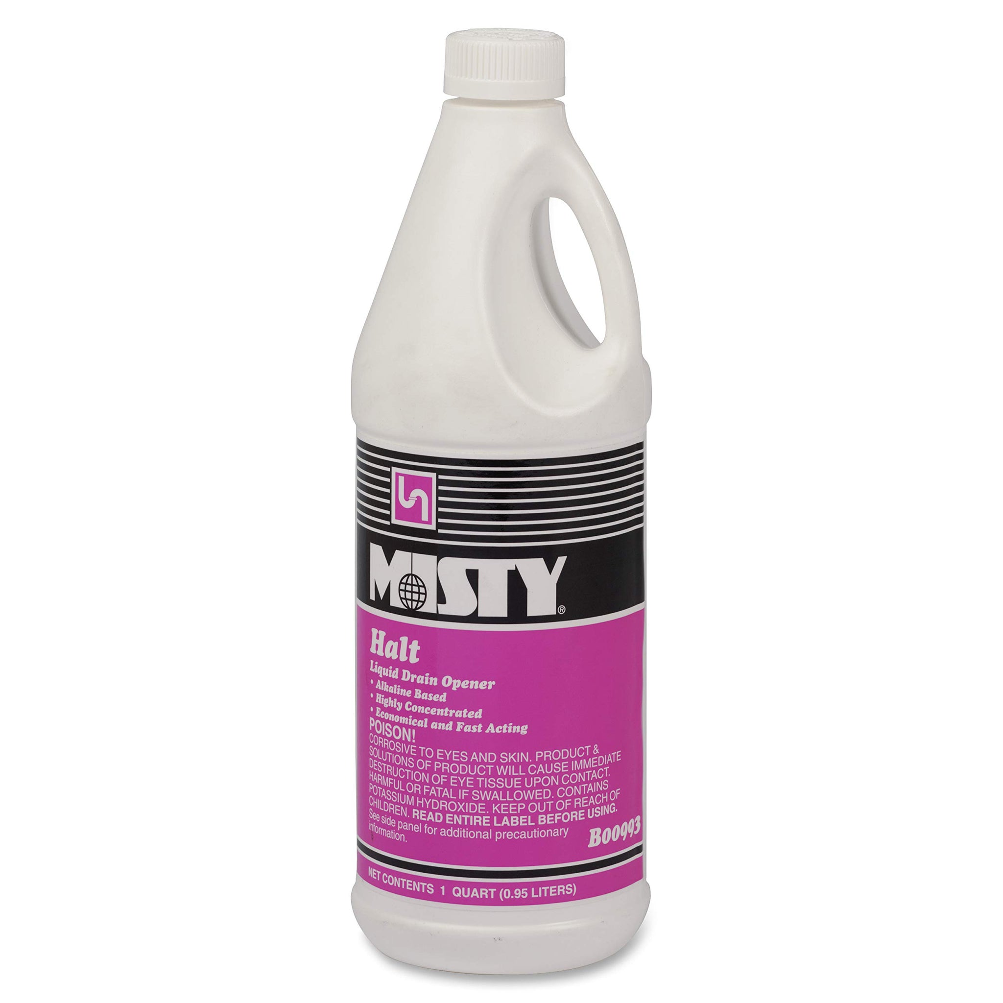 Misty Halt Liquid Drain Opener, 32 Oz Bottle, 12/Carton