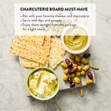 DeLallo Parchment Crackers, Flatbread Crackers with Crisp Light Texture, Made in Italy with Italian Olive Oil, Preservative Free, Non-GMO, Vegan, 2.65
