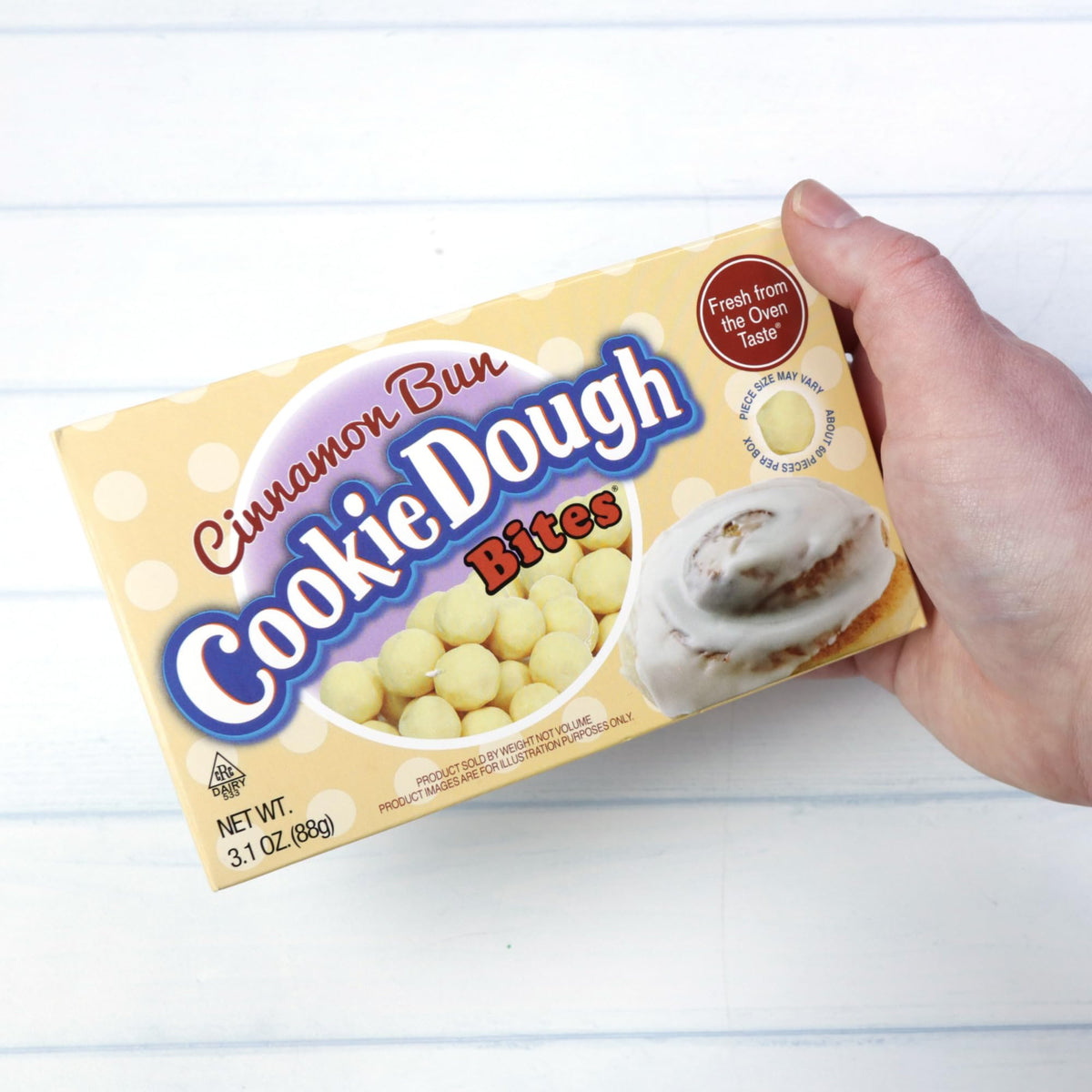 Dessert Cookie Dough Bites, Red Velvet Cupcake, Mint Chocolate, and Cinnamon Bun Flavors, Perfect Movie Night Candy, 3.1 Ounces (Pack of 3)