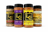 LC BBQ Essential Seasonings Bundle, 4 Pack - Rawhide, Last Call, Honey Hole, and Texas Hill Country BBQ Rub Set for Grilling and Smoking