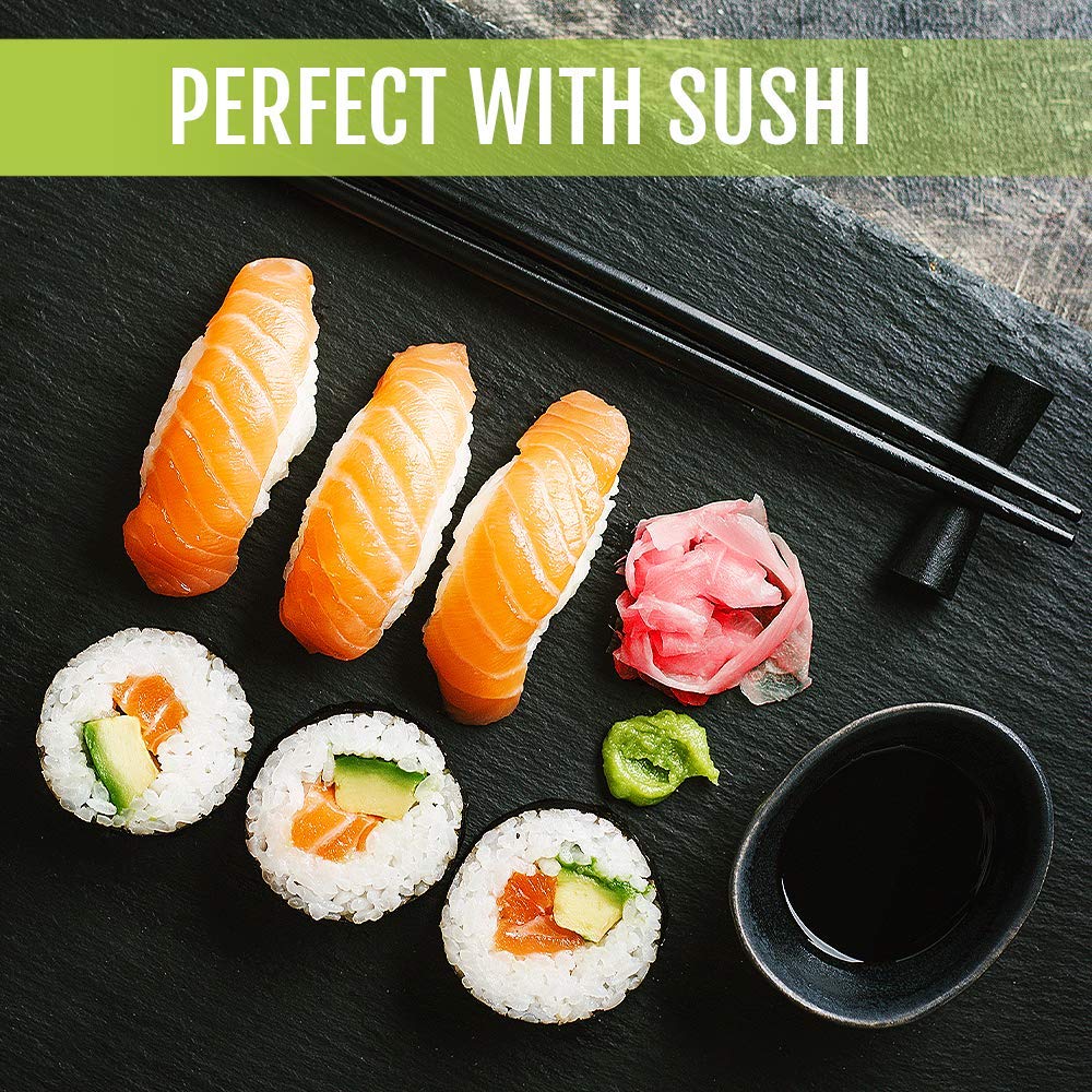 Best of Thailand Japanese Pink Pickled Sushi Ginger | No MSG | 2 Jars of 12oz Fresh Sliced Young Gari Pickled Ginger in Sweet Pickling Brine with