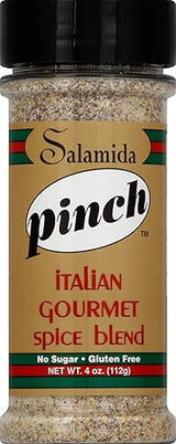 Rob Salamida Italian Gourmet Pinch Spice Blend, 4oz - Original All-Purpose Seasoning with Salt, Pepper & Garlic - Sugar Free, Gluten Free - Perfect