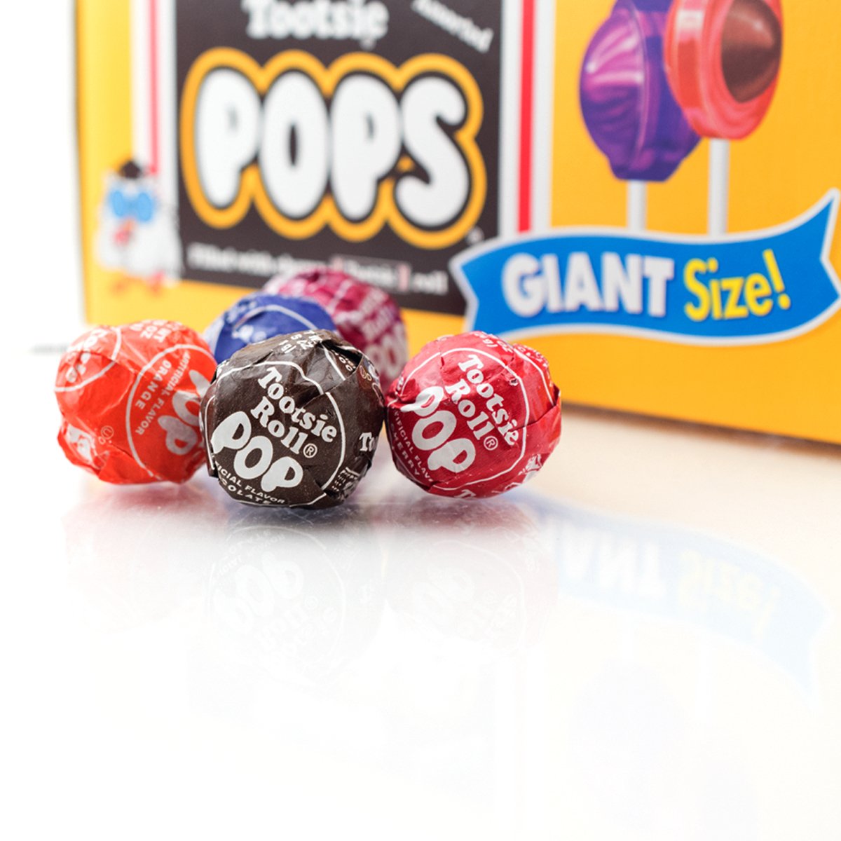 Tootsie Pops Giant Candy - Original Fruity Lollipop with Chocolatey Center - Over 3.5 Pound Bag of Assorted Pops - Five Classic Flavors - Peanut Free