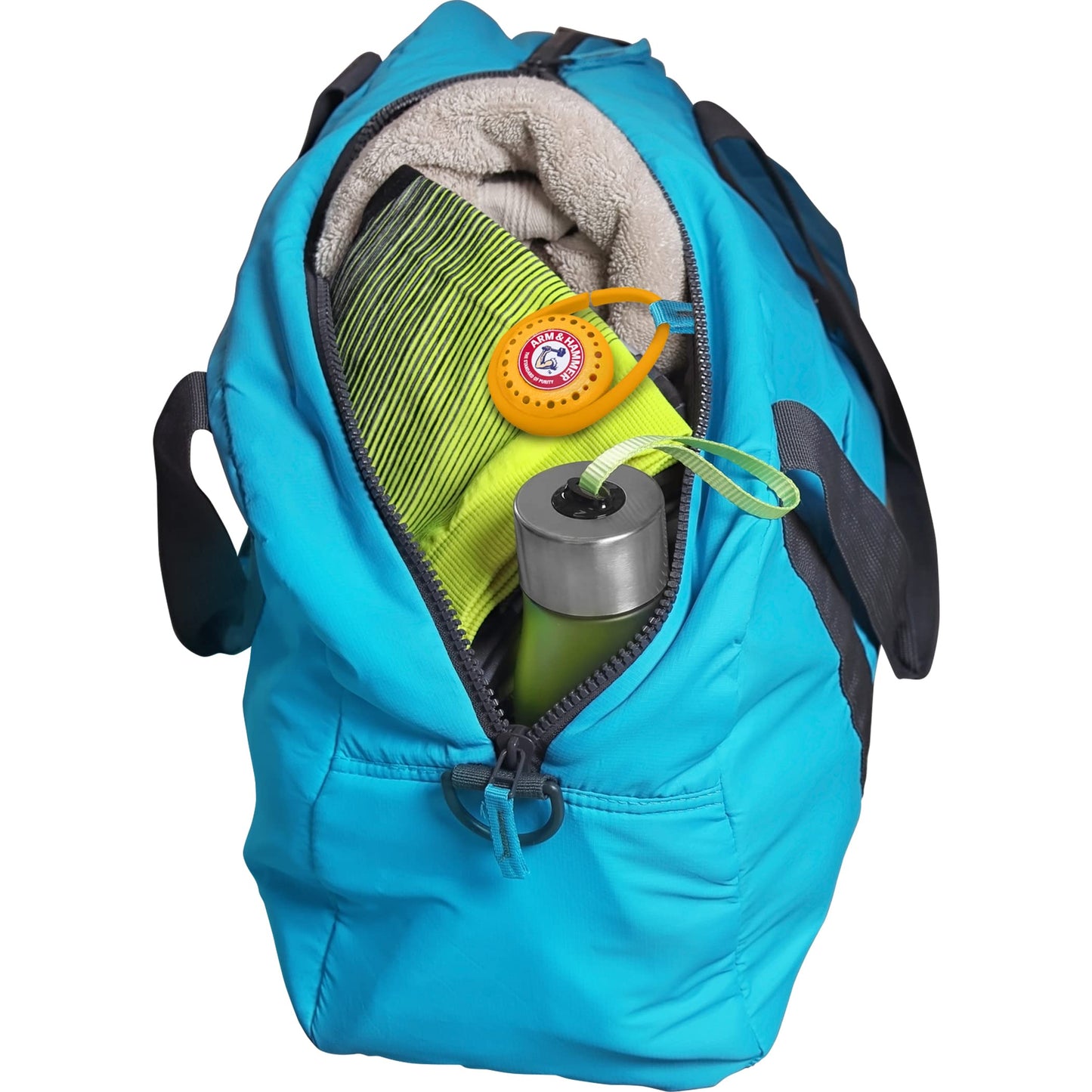 Arm & Hammer OdorBusterz ClipMATE™, Clean Burst, 4 Count - Clip-On Odor Absorber with Baking Soda, Carabiner Clip for Gym Bags, Backpacks & Travel