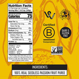 Pitaya Foods - Frozen Organic Passion Fruit Bite-Sized Pieces, Pre-Packaged Frozen Fruit, No Added Sugar or Preservatives, Good Source of Fiber, Iron