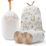 Small Trash Bags, 4 Gallon HDPE Trash Bags Small Size 180 Count, Printed with a Cute and Beautiful Pattern Garbage Bags, Suitable for Office