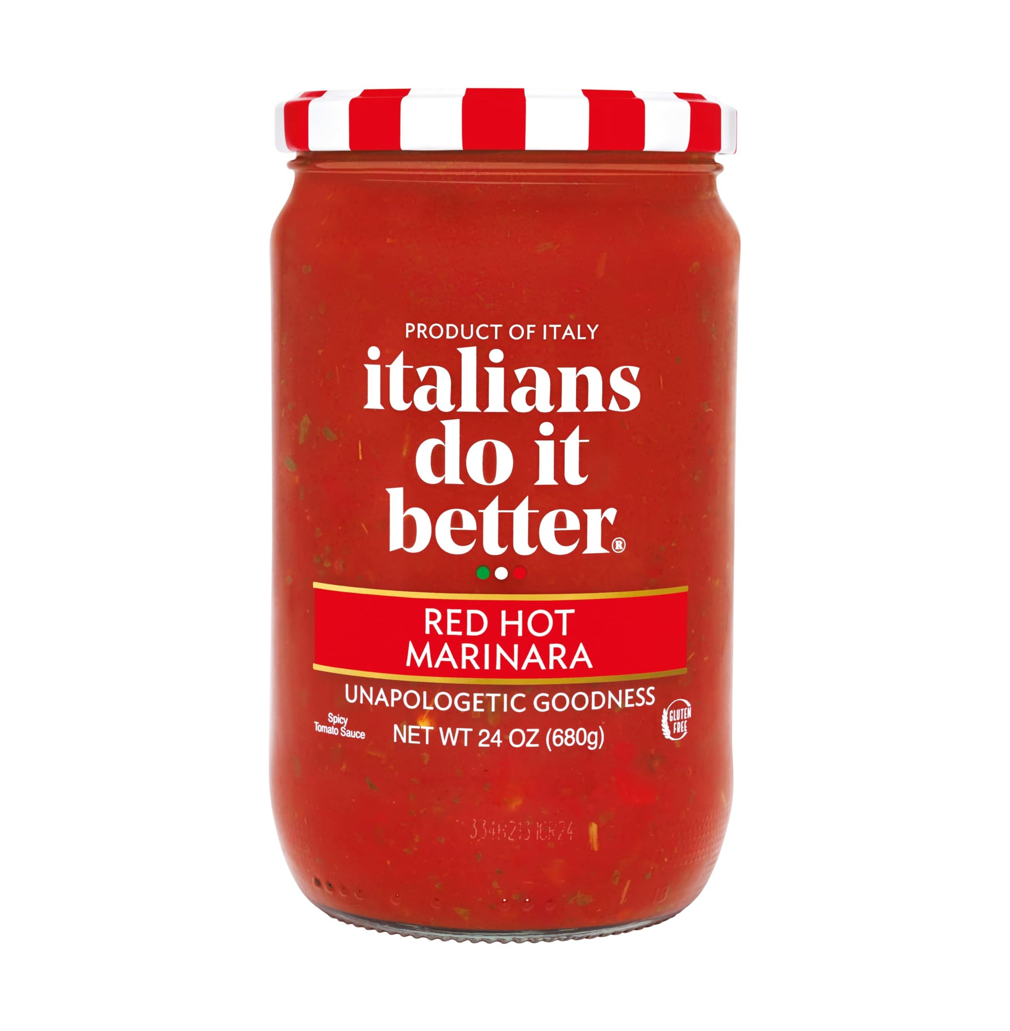 Italians Do It Better Red Hot Spicy Marinara Pasta Sauce - Authentic Italian Tomatoes with Basil, Garlic, Oregano & Chili Pepper - No Sugar Added