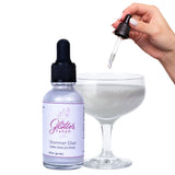 Glitter Faced Shimmer Edible Glitter for Drinks - 0 Calories, No Taste, 30ml Luster Dust for Sparkling Holiday Cocktails, Parties & Events - Made in
