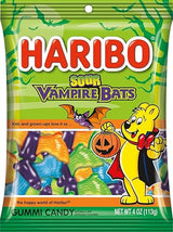 Haribo Halloween Sour Vampire Bats, 4 oz. Bag, (Pack of 12)
