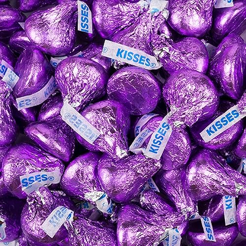 90 Pcs Purple Candy Hershey's Kisses Milk Chocolate