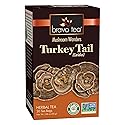 Bravo Tea Turkey Tail Mushroom Herbal Tea, Caffeine Free 20 Tea Bags