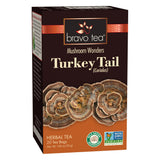Bravo Tea Turkey Tail Mushroom Herbal Tea, Caffeine Free 20 Tea Bags