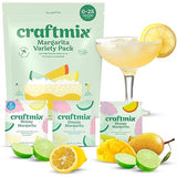 Craftmix Margarita Variety Pack Cocktail & Mocktail Drink Mixer, Skinny Mixes - Water Flavoring Packets - Made With Real Fruit - Vegan Low-Carb