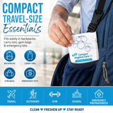 Portable Laundry Kit - Travel Clothes Cleaning Essentials with Liquid Detergent, Stain Remover Wipe, Dryer Sheet & Laundry Bag - Bulk Supply