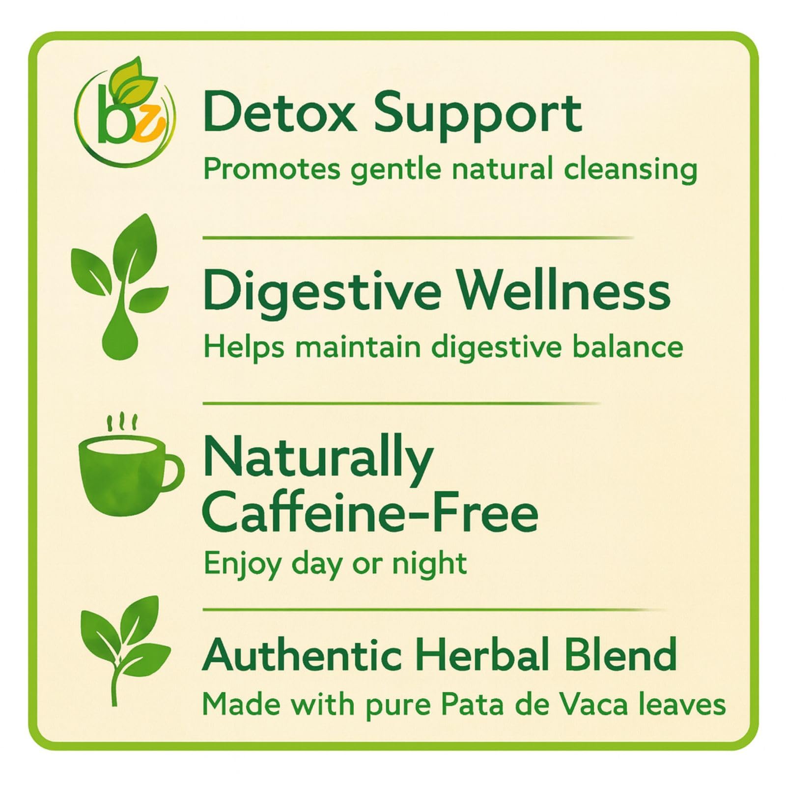 Pata de Vaca Tea (Cow’s Foot Tea) - 24 Tea Bags - 100% Natural Herbal Infusion - Organically Grown - Vegan, Non-GMO, Gluten-Free, Caffeine-Free
