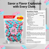 BUBS Sour Dizzy Skulls - Bubblegum Flavor, 1/2 Pound Soft Foam Godis - Premium Vagen Swedish Candy by Susa Candy