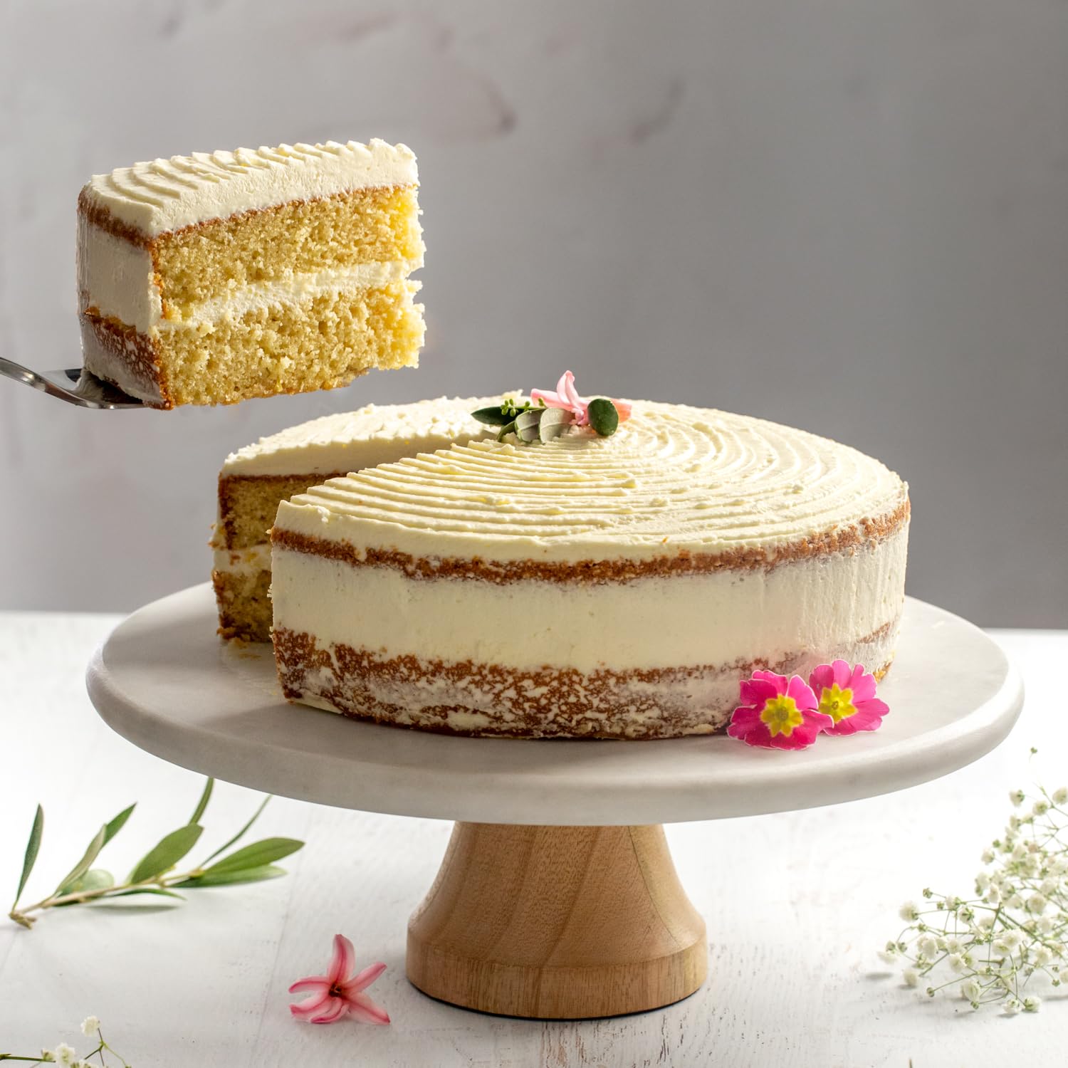 Flour & Olive - Gourmet Vanilla Olive Oil Cake Baking Mix | Light, Fluffy and Elegant Dessert for Birthdays and Special Occasions - Clean Ingredients, Non-Dairy Baking Mix