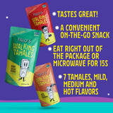 Fillo's Walking Tamales Variety Pack, Ready to Eat Meal, Gluten Free, 7 Pk