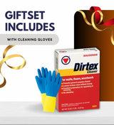 Savogran Dirtex All Purpose Cleaner Powder 16 oz Bundle with Pair of Gloves - Multi-Surface Wall Cleaner for Painted Walls and Woodwork - No Rinsing