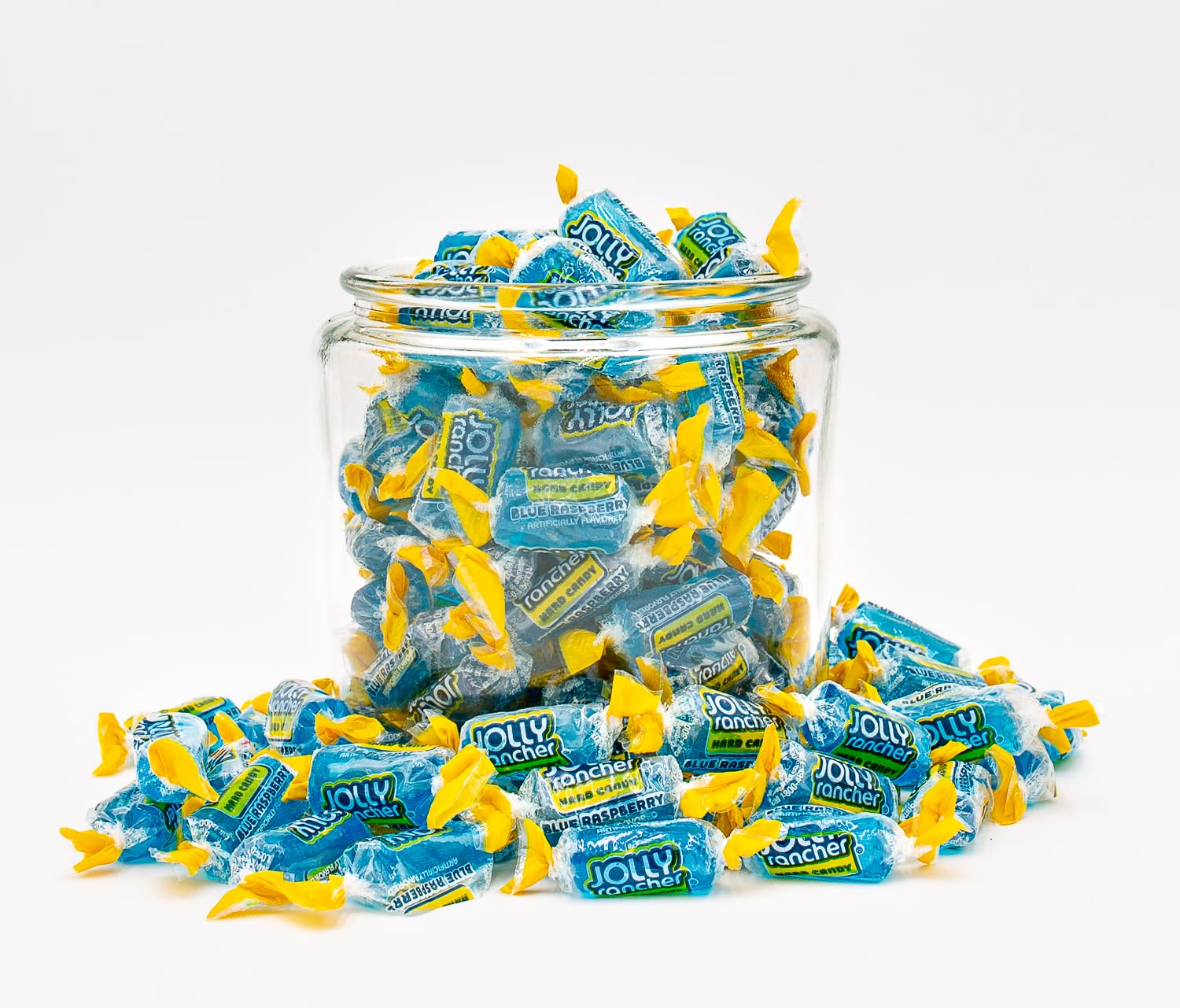 BLUE RASPBERRY Hard Candy Original Flavor 2 lb - Bulk Assorted Twists Display Bag, Individually Wrapped (148 Pieces)